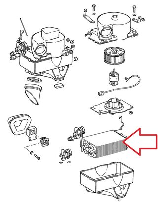 Evaporator 911/ 930 LHD 1984-85 and 911/ 930 RHD 1986-89