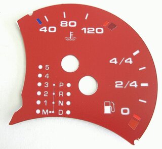 gauge face fuel tank red  Boxster/996  (without BC) Tiptronic