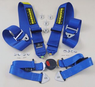 Schroth 4 Punkt Gurt Profi 2-FE ASM 75/50mm links blau FIA (Ausklinkbeschlag)