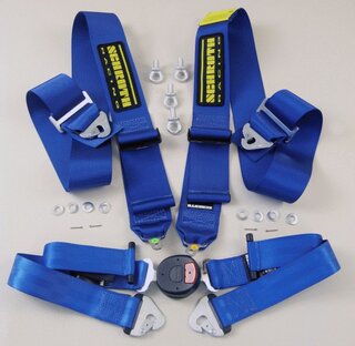 Schroth 4 Punkt Gurt Profi 2-FE ASM 75/50mm rechts blau FIA(Ausklinkbeschlag)