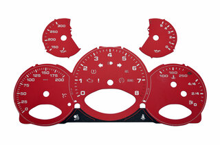 FVD Brombacher Instrument Face Set 997.1 - Guards Red - Manual - MPH - 200 MPH
