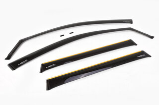 Cayenne Side Window Deflectors 955 / 957 - Wind and Rain Deflectors - Black