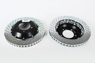 Brembo GT Sport Brake System - Front - 6 Piston - Drilled - 355 x 32 mm - Red Caliper