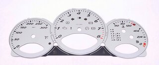 Instrument Face Set 987.1 - 3.2 L / 3.4 L - Silver - Tiptronic - KPH - 300 KPH