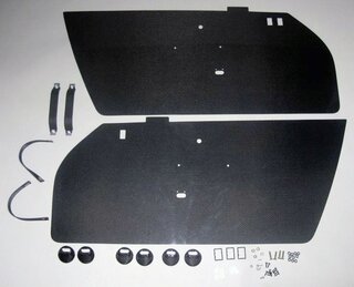 Türverkleidungssatz Carbon (links und rechts) schwarze schlaufen  komplett mit Einbauteilen