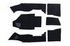 Teppichsatz komplett 964 C2/4 Feinvelour schwarz 24teilig - für Fzg. mit Teilleder-Ausstattung