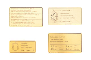 Aufkleber Satz Motorraum 911 1978-80