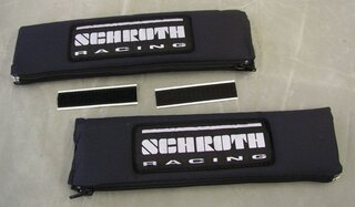 Schroth Shoulder strap cushion set 76mm black, silver logo