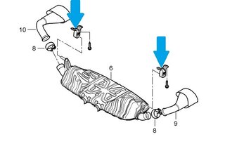 Muffler Hangar 955 & 957 Cayenne - Sold Individually - Left or Right