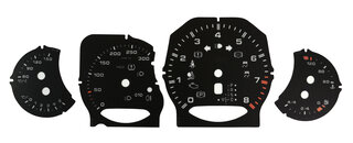 Zifferblattsatz schwarz 958 GTS 2014- km/h, celsius mit GTS Logo