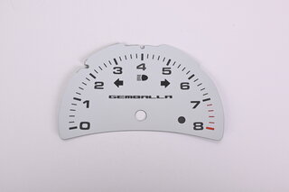 Zifferblatt  "Gemballa"  firnweiss   996 /986    02- Drehzahlmesser