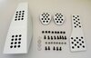 Pedal Set Silver 986/996/987/997 - Aluminum - Manual Transmission - With Dead Pedal and Rubber Grips
