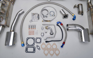 Ligne d'échappt. complète 965/3.6 (collecteurs spagettis, silencieux etc...)