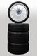 Wheelset OZ Ultraleggera HLT  Race Silver with Michelin Pilot Sport Cup 0, 8.5 + 11x 19/ 996 and 997