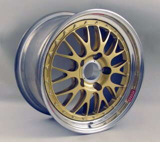Jante BBS Motorsport 10x18 ET49 flasque alu doré