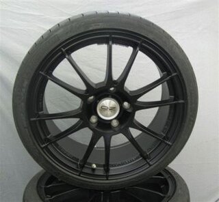 OZ Ultraleggera HLT Wheels black with Michelin PSS 8.5 + 12 x 19 ET 53/68