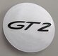 Center Cap - Gloss Silver with GT2 Logo in Black - Concave