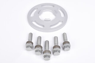 Wheel Spacer - 11 mm - Hub Centric - Anodized with Bolts - Silver - Sold Individually
