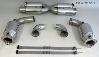 Schalldämpfer "Brombacher" Sport  996 GT2 CS 4-Rohrdämpfer (200er Zeller)