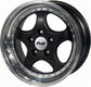 Jeu de roues look 3 parties Cup Design noir (8,5+9,5 x18ET52) argent Michelin Pilot Sport 225/40-265
