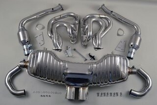 Sport Exhaust System 987.1 Cayman / S - Brombacher Edition - 200 Cell - Dual 3.5" Tips - Under Axle