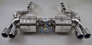 Klappen-Sportabgasanlage 991 12- "BROMBACHER", 200Zeller "HD" 4x90mm Endrohre EXPORT