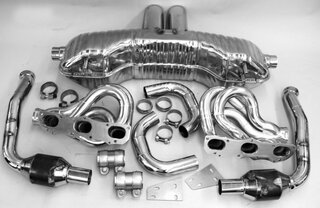 Sport Exhaust System 987.2 Boxster - Brombacher Edition - Sound Version - 200 Cell Cats - 3.5" Tips