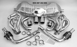 Sport Exhaust System 987.2 Boxster - Brombacher Edition - Sound Version - 200 Cell Cats - 3.5" Tips