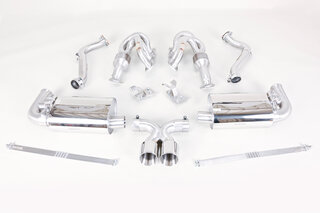 Valved Exhaust System 987.2 Boxster - Brombacher Edition - 200 Cell Cats - 3.5" (90 mm) Tips