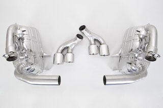 Klappen-Schalldämpfer "Brombacher" 997 -08 Edelstahl , Endrohr 4x90mm