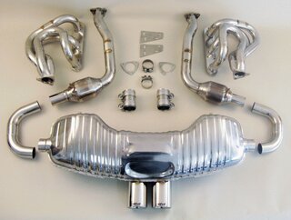 Sport Exhaust System 987.1 Boxster / S - Brombacher Edition - 200 Cell Cats - Dual 3.5" (90 mm) Tips
