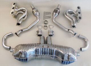 Sport Exhaust System 987.1 Boxster / S - Brombacher Edition - 200 Cell Cats - Dual 3.5" (90 mm) Tips