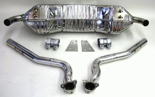 Schalldämpfer "Brombacher"  987 Cayman Endrohr 2x90mm TÜV Version