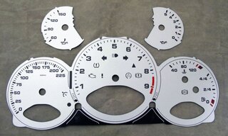 Jeu fonds de compteurs argent en mp/h997 GT3 RS boite manuelle, version européenne