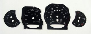 FVD Brombacher Instrument Face Set 958.1 Cayenne / S - Black - Tiptronic - KPH - Celsius