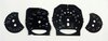FVD Brombacher Instrument Face Set 958.1 Cayenne / S - Black - Tiptronic - KPH - Celsius