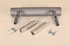 Sport Exhaust, Painted Stainless Steel, Straight Polished Twin Tail Pipes 356 A/b/c