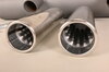 Sport Exhaust, Painted Stainless Steel, Straight Polished Twin Tail Pipes 356 A/b/c