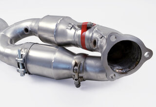 Abgasanlage RACE 997, Edelstahl, Katleerrohre, Endrohre