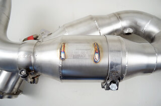 Abgasanlage RACE 997, Edelstahl, Katleerrohre, Endrohre