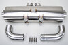 Race Center Muffler + Elbows 997.1 GT3 Cup / Cup S - Stainless Steel - Dual 3" (76 mm) Slash Cut Tip
