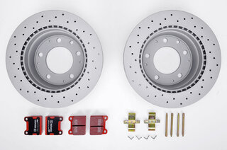 Bremsenservice-Kit komplett - HA 911 69-83 Sport (mit gelochten Bremsscheiben+EBC "Redstuff" )