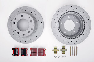 Bremsenservice-Kit komplett - HA 911 69-83 Sport (mit gelochten Bremsscheiben+EBC "Redstuff" )