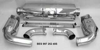 Silencieux sport "Brombacher" 997 Turbo-2 avec catalysateurs sport (version export) 100er Cells