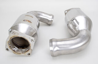 Silencieux sport "Brombacher" 997 Turbo-2 avec cata.sport 200 cellules (export)