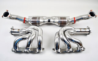 Long Tube Sport Header and Cat Set 997.2 - Brombacher Edition - With 200 Cell HF Sport Catalytics