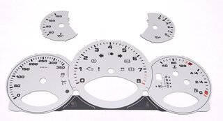 Fonds compteurs argent 997-2 Turbo PDK Km/h