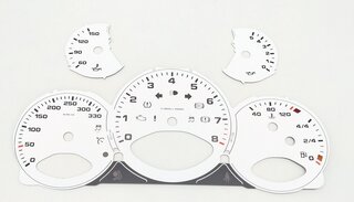 Fonds compteurs blanc 997-2 bte manuelle Km/h