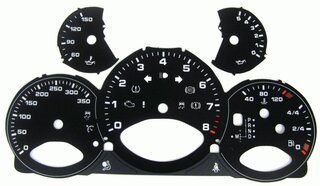 Fonds compteurs Sport noir 997-2 Turbo PDK Km/h