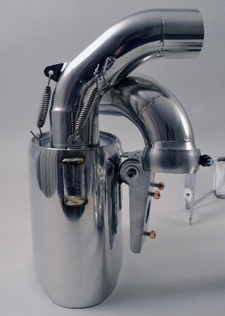 Exhaust System 997.2 GT3 10- "Brombacher" (Sound Version), Stainless, 200 Cell Cats, Dual Tips